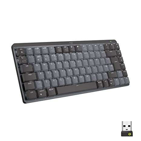 Logitech MX Mechanical Mini Wireless Illuminated Keyboard, Linear Switches, Backlit, Bluetooth, USB-C, macOS, Windows, Linux, iOS, Android, Metal