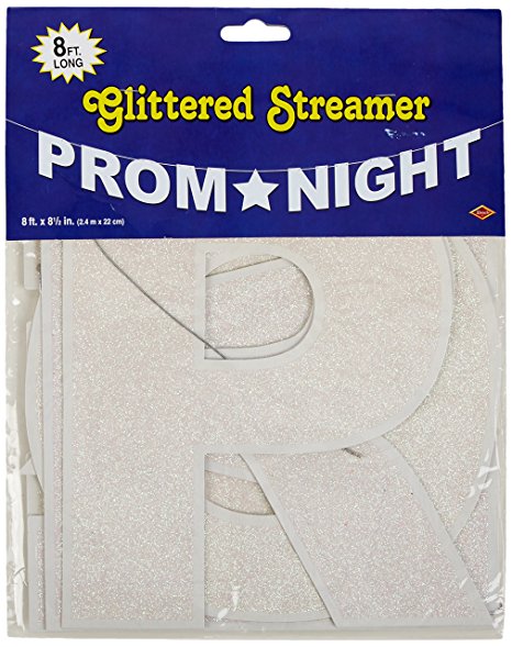 Glittered Prom Night Streamer Party Accessory (1 count) (1/Pkg)