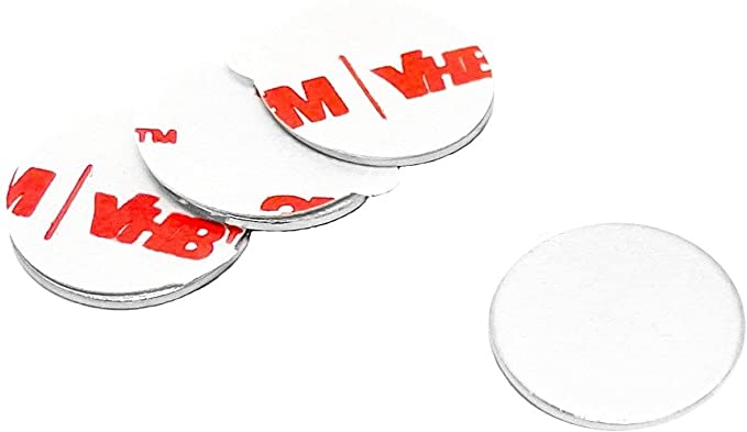 1/2 Inch Steel Disc with 3M Adhesive, Blank Metal Strike Plates (80 Pack)