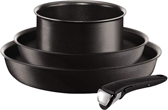 Tefal Ingenio Non-stick Induction Starter Cookware Set, 4 Pieces - Black