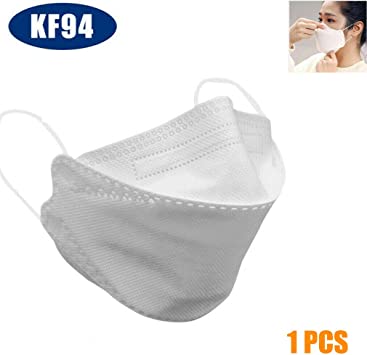 KF94 Face Respirator, 3 Layer Protection Filter, Adaptable Nose Bar (1 pcs)