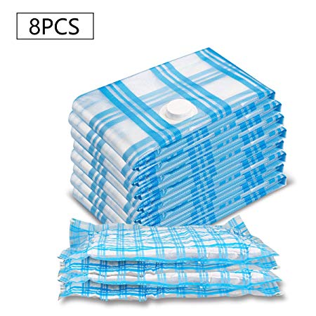 Storage Master Space Saver Bags, Vacuum Storage Bags for Travel & Home (8 Jumbo)