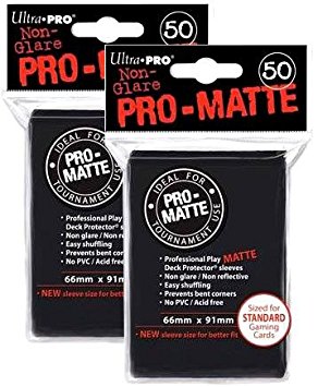 Ultra Pro PRO-MATTE (100 Count) Black Deck Protector Sleeves - Magic the Gathering