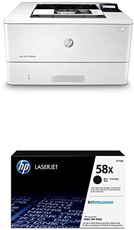 HP LaserJet Pro M404dw Monochrome Wireless Laser Printer with Double-Sided Printing (W1A56A) with High Yield Black Toner Cartridge