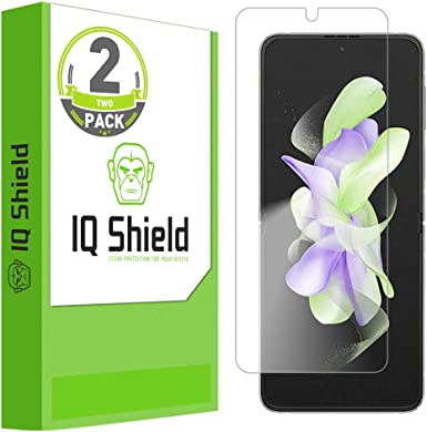 IQShield Screen Protector Compatible with Samsung Galaxy Z Flip 4 (2-Pack) Anti-Bubble Clear Film