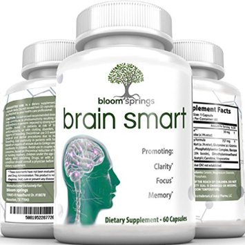 Super Memory Booster Brain Supplement - Ginkgo Biloba St Johns Wort Glutamine Vinpocetine Acetyl L-Carnitine DMAE & Bacopa complex - Supports Memory Mood and Clarity #1 Nootropics Stack