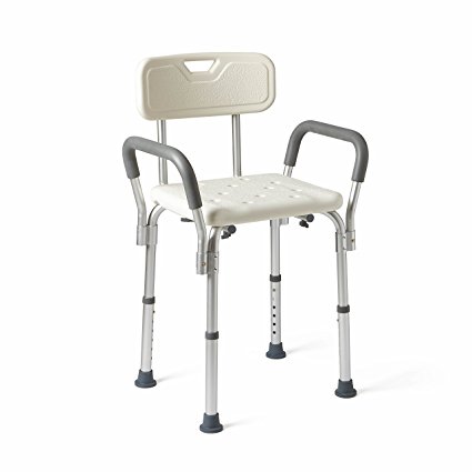 Medline MDS89745RA Shower Chair with Padded Armrests