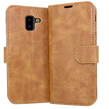 Case Collection Premium Leather Folio Cover for Samsung Galaxy J6  Case 6.0" Magnetic Closure Full Protection Book Wallet Flip with [Card Slots] and [Kickstand] for Samsung Galaxy J6 Plus Phone Case