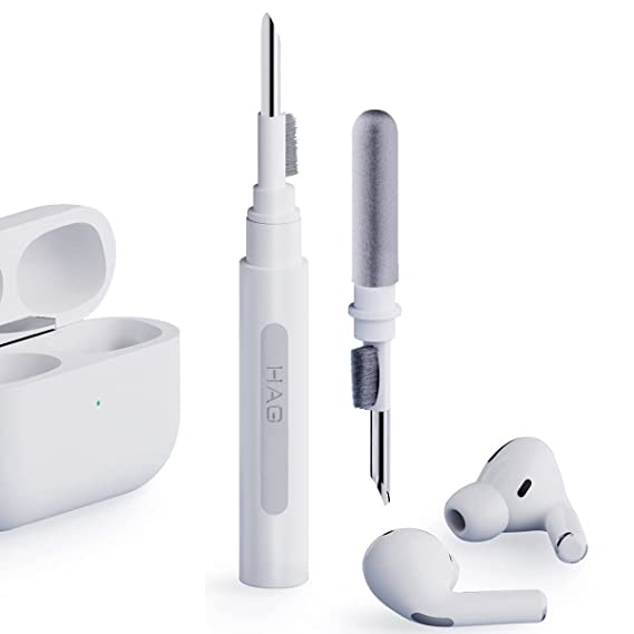 Cleaning Pen for Airpods Pro 1 2 Multi-Function Cleaner Kit Soft Brush for Bluetooth Earphones Case Cleaning Tools for Lego Huawei Samsung MI Earbuds (White) kit
