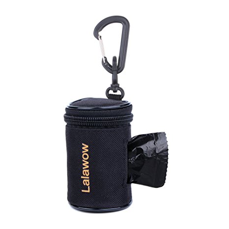 Lalawow Dog Waste Bag Dispenser Oxford Foldable Black