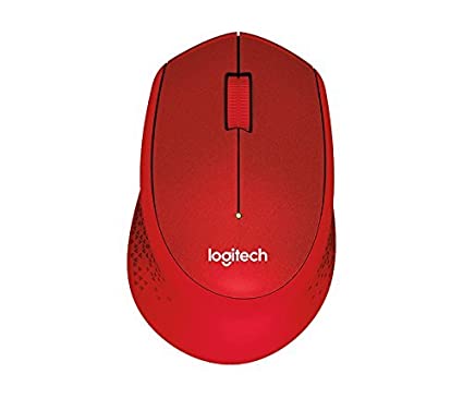 Logitech M331 Silent Plus Wireless Mouse, 2.4GHz with USB Nano Receiver, 1000 DPI Optical Tracking, 3 Buttons, 24 Month Life Battery, PC/Mac/Laptop - Red