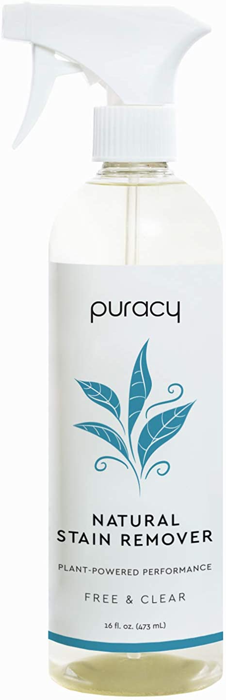 Puracy Natural Laundry Stain Remover, Enzyme-Based Clothing Spot Cleaner, Free & Clear, 16 Fl Oz