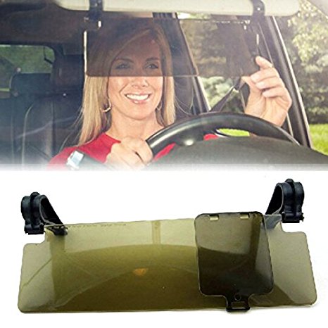 PIXNOR Durable New Sun Shield Anti Glare Anti-dazzle Clip-on Auto Car Sun Visor Mirror