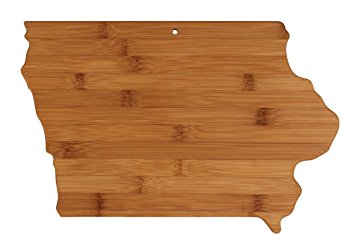 Totally Bamboo State Cutting & Serving Board, Iowa, 100% Bamboo Board for Cooking and Entertaining