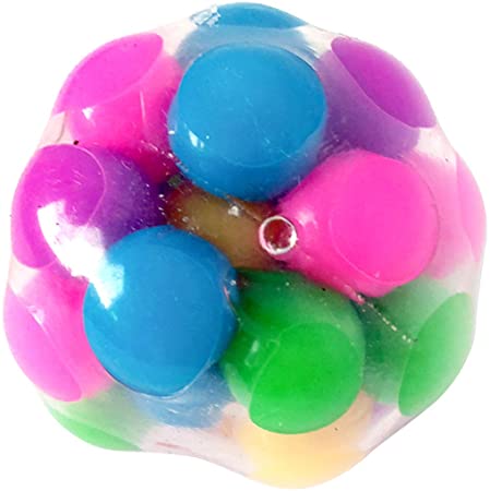 Squishy Stress Relief Balls Toy Squeeze Ball Exercise Hand Ball DNA Color Ball for Kids Adults, Non-Toxic ADHD, OCD, Anxiety
