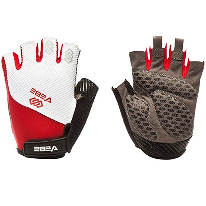 VEBE Mens/Womens Road Racing Biking Cycling Half Finger Gloves Anti-slip Padded Fitness Gloves