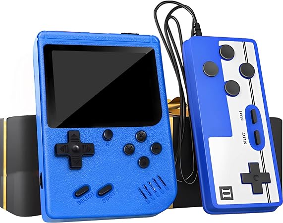 Handheld Game Console for Kids Adults , Retro Handheld Game Console,400 Handheld Classic Games with Game Controller, Support for Connecting TV and Two Players on TV (Blue)