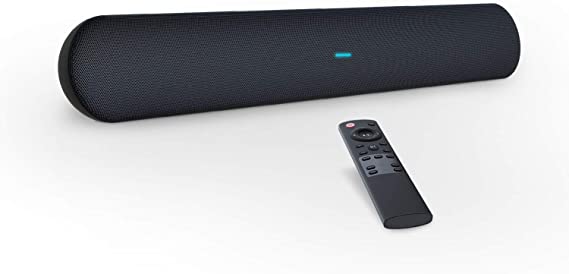 Sound bar, BYL Soundbar TV Sound bar Wired and Wireless Bluetooth Audio Speakers(28 Inches, 4 Drivers, Optical Cable Included, Remote with Learning Function, Bass Adjustable) (Renewed)