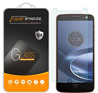 [2-Pack] Motorola Moto Z Force Droid Tempered Glass Screen Protector, Supershieldz Anti-Scratch, Anti-Fingerprint, Bubble Free, Lifetime Replacement Warranty