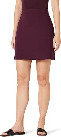 Amazon Essentials Women's Ponte Pull-On Mini Length A-Line Skirt