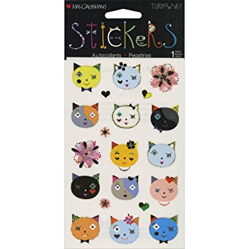 Mrs Grossman Cats Frilly Faces Stickers