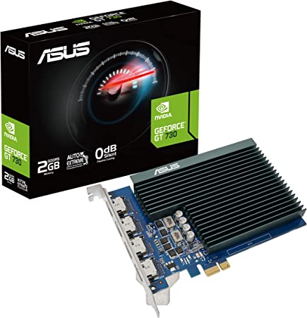 ASUS GT730-4H-SL-2GD5 GeForce GT 730 2GB GDRR5 with 4 x HDMI ports and single slot for silent multi-monitor productivity