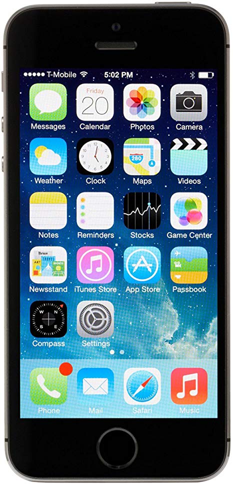 Apple iPhone 5S Space Gray 32GB Unlocked GSM Smartphone (Renewed)