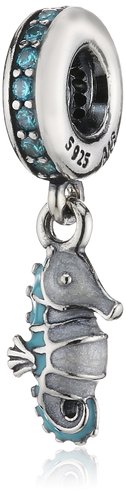 Pandora 791311MCZ Pendant Tropical Seahorse Teal Charm