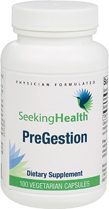 PreGestion | 648 mg Betaine Hydrochloride | 100 Vegetarian Capsules | Seeking Health