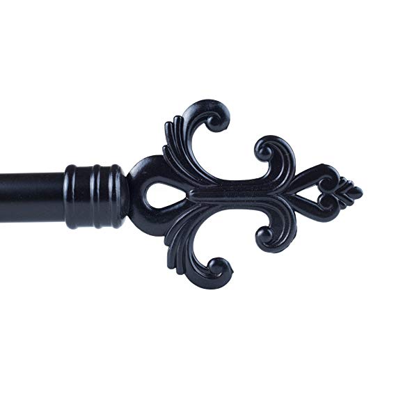 Lavish Home Fleur Curtain Rod 3/4 inch - Rubbed bronze