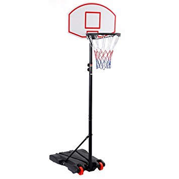 Giantex Adjustable Basketball Hoop System Stand Kid Indoor Outdoor Net Goal w/ Wheels
