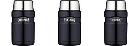 Thermos Stainless King 24 Ounce Food Jar, Midnight Blue, 3 Pack