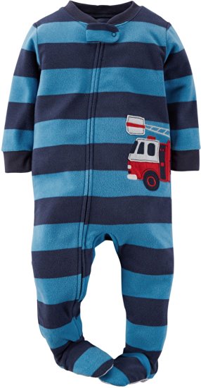 Carter's Baby Boys 1 Pc Fleece Footed Pajamas