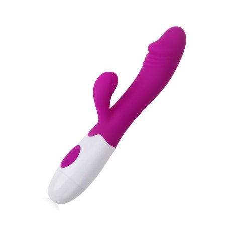 ROWAWA30-Speed Vibrating Frequency Bending Head Silica Gel Vibrator to Stimulate and Massage G-Spot and ClitorisFemale MasturbatorCouples Sexual Flirting Toy Purple