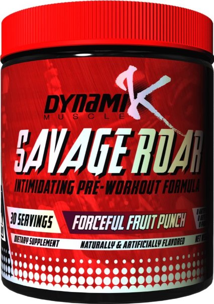 Savage Roar | Dynamik Muscle | Pre-Workout | Formulated By Kai Greene (Forceful Fruit Punch)
