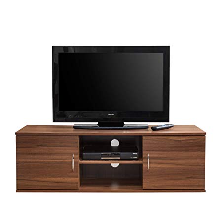 TV Stand Cabinet Unit Double Door with Storage and shelf, Laura James (Walnut)