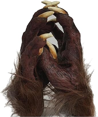 Skeleton Gloves Hairy Werewolf Hands Claws Gloves Halloween Latex Wolf Scary Hairy Hands Werewolf Cat Paw Gloves Party Cosplay Halloween Costumes Props Gothic Devil Vampire Gloves