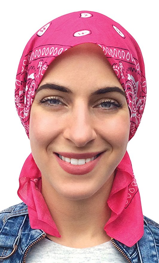 Classic Paisley Design Pre Tied Fitted Bandana Head Scarf