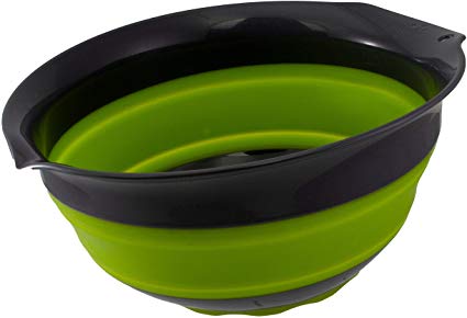 Squish 5 Quart Collapsible Mixing Bowl - Green & Gray