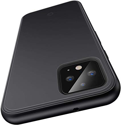 MOBOSI Ethereal Series for Google Pixel 4 XL Case 6.3 inch (2019 Release), Translucent Matte Back with Soft Edges Shockproof Protective Slim Cover (Black)