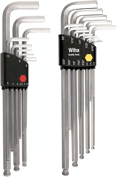 Wiha 66993 Inch and Metric Ball End Hex L-Key Sets 2-Pack