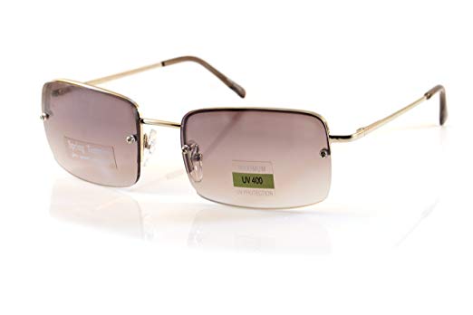 FBL Minimalist Medium Rectangular Sunglasses Clear Eyewear Spring Hinge A173 A174