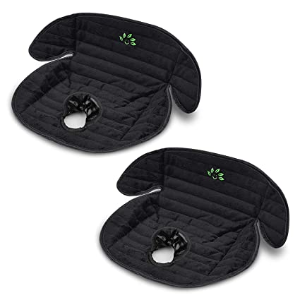 Piddle Pad Car Seat Protector, BicycleStore Waterproof Liner Potty Training Pads Machine Washable Toddlers Car Seat Baby Infants Saver Cover Mat for Child Stroller, Dinner Chair (Black 2 Pack)