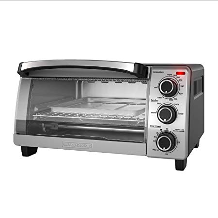 BLACK   DECKER 4 Slice Natural Convection Toaster Oven Stainless Steel, TO1755SBC