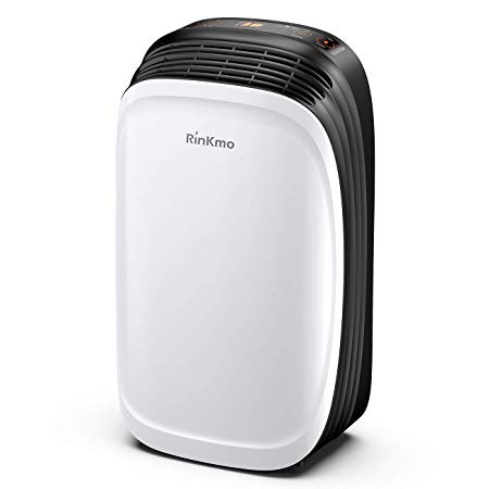 RINKMO 30 Pint Dehumidifier for Home Basements Bedroom Garage, Safe Mid Size Portable Dehumidifiers for Medium Spaces up to 1050 Sq Ft with Continuous Drain Hose Outlet to Reduce Moisture