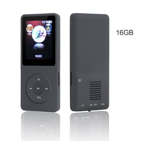 HccToo Music Player, 16GB Portable Lossless Sound MP3 Player and Expandable MicroSD Slot Support 32GB (Black)