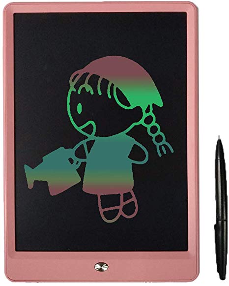 LCD Writing Tablet 10 Inch, Prompter Digital Ewriter Drawing Electronic Graphics Tablet Portable Mini Board Handwriting Pad with Erase Button Suitable for Kids Home School Office (10 Inch Colorful)