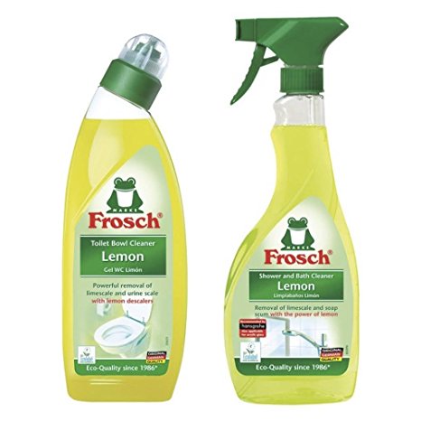 Frosch Lemon Bathroom Kit - Toilet Cleaner and Shower Spray (pack of 2)