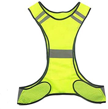 Night Fluorescent High Visibility Reflective Safety Vest Elastic Strap Fluorescence Night Running Riding Equipment