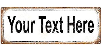 Homebody Accents ® Customizable 6"x16" Metal Sign, Personalize, Add Your Wording, Dozens of Fonts, Borders, and Backgrounds to Choose From